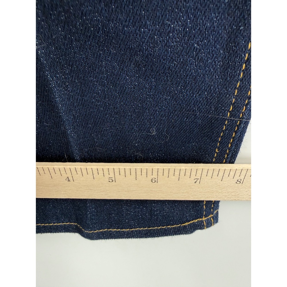 Vintage Lee Jeans Womens 16 Blue Dark Wash Union Deadstock Made USA 29x35 NEW - Picture 10 of 11
